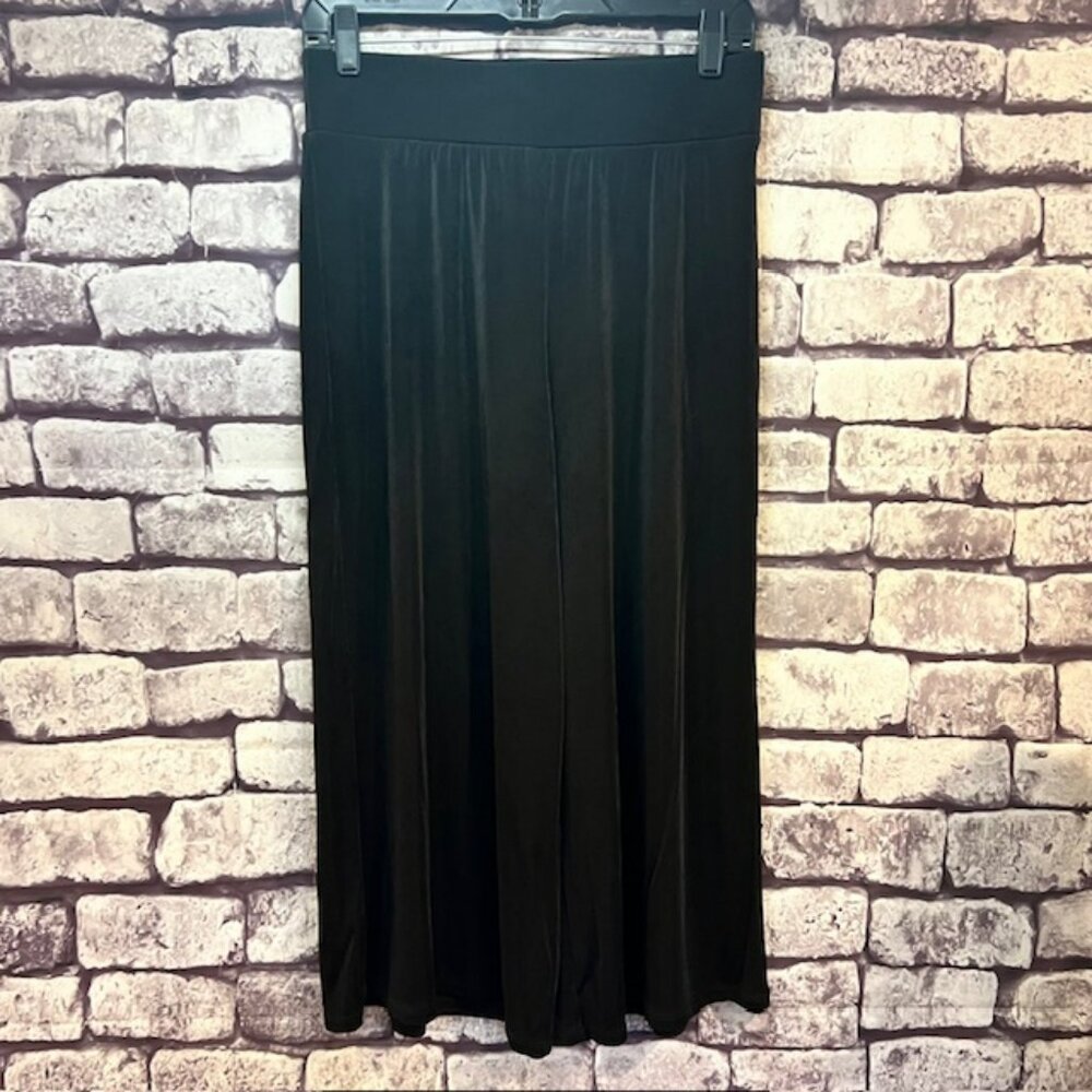 Chico's Black Ankle-Length Wide-Leg Pants